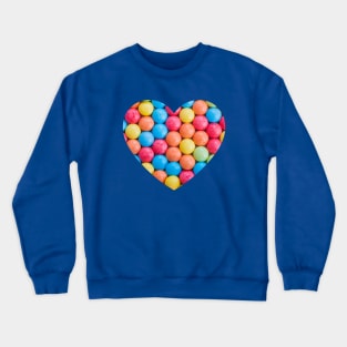 Sweet and Sour Candy Sugar Tarts Photo Heart Crewneck Sweatshirt